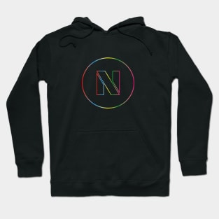 letter N colorful design Hoodie